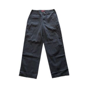 Palmetto Black 100% Cotton Chino Straight Leg Pants Juniors Size 7